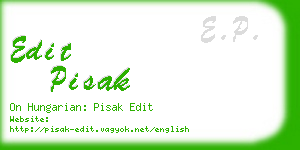 edit pisak business card